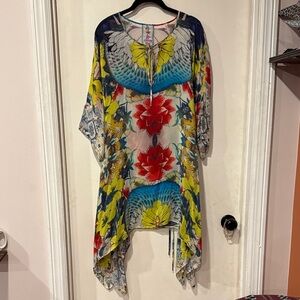 Johnny Was floral Cupra Rayon Tunic : XS
